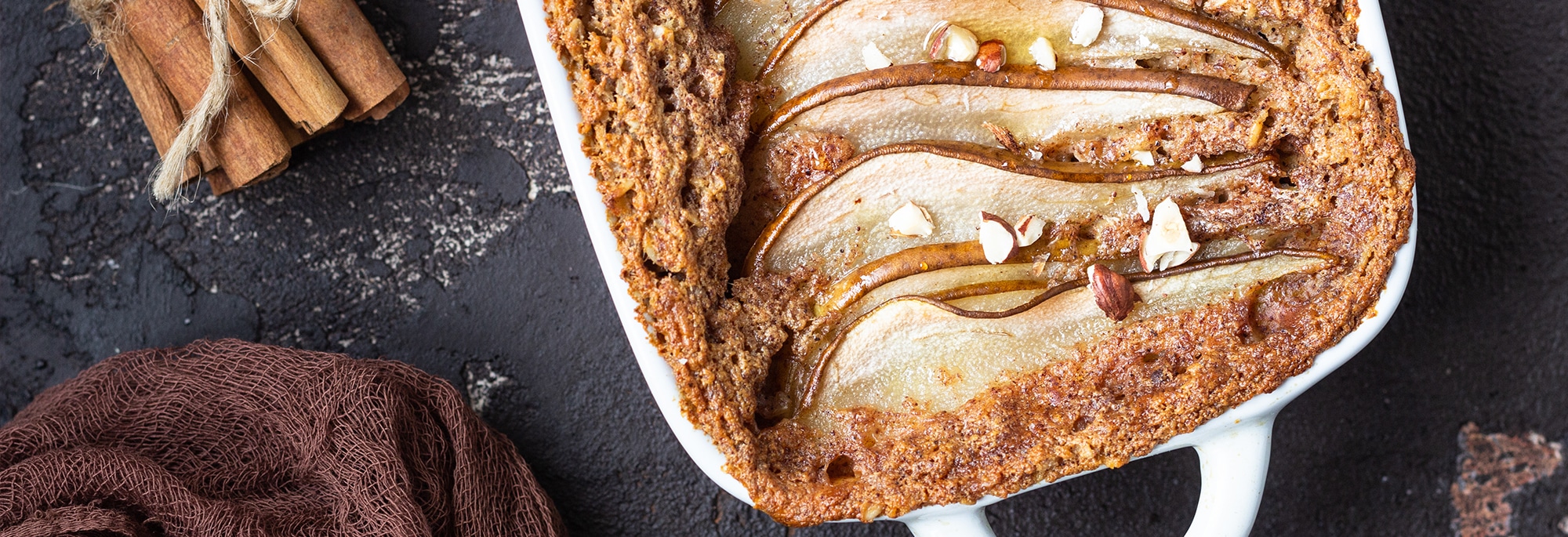 Crumble aux poires et pain d’épices