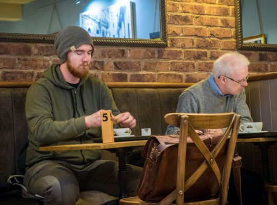 Red beard and cup of tea