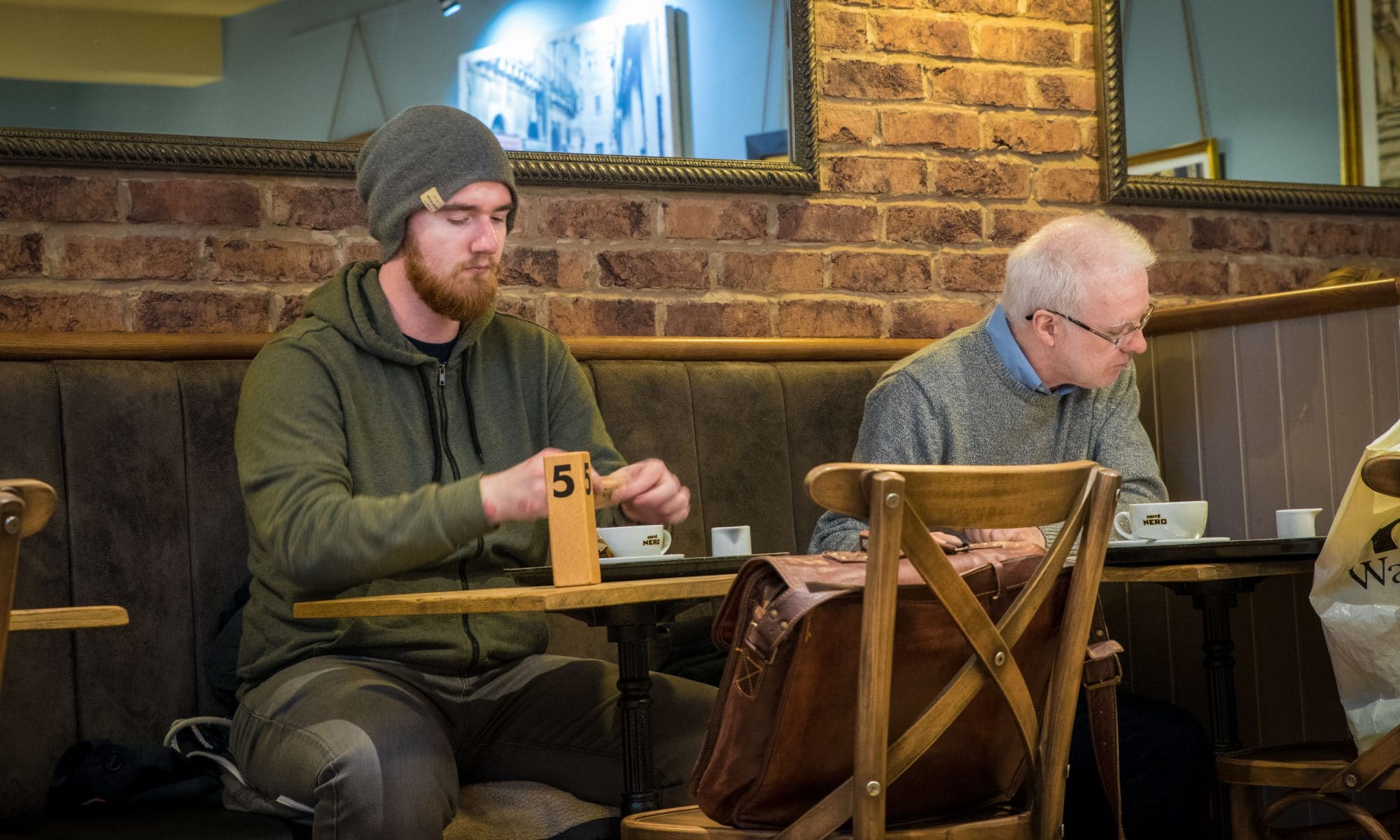Red beard and cup of tea