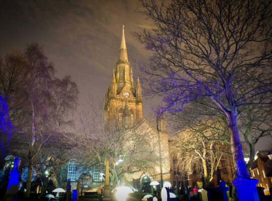 In Aberdeen, the cemetery lights up