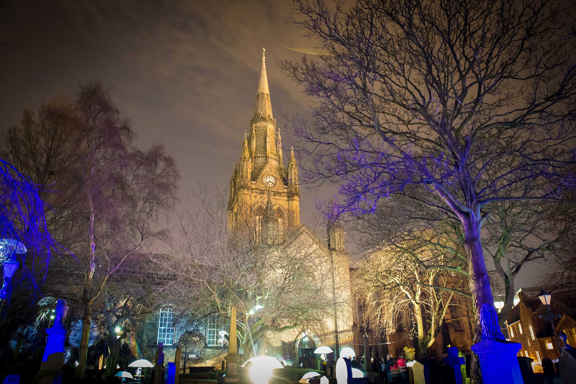 In Aberdeen, the cemetery lights up