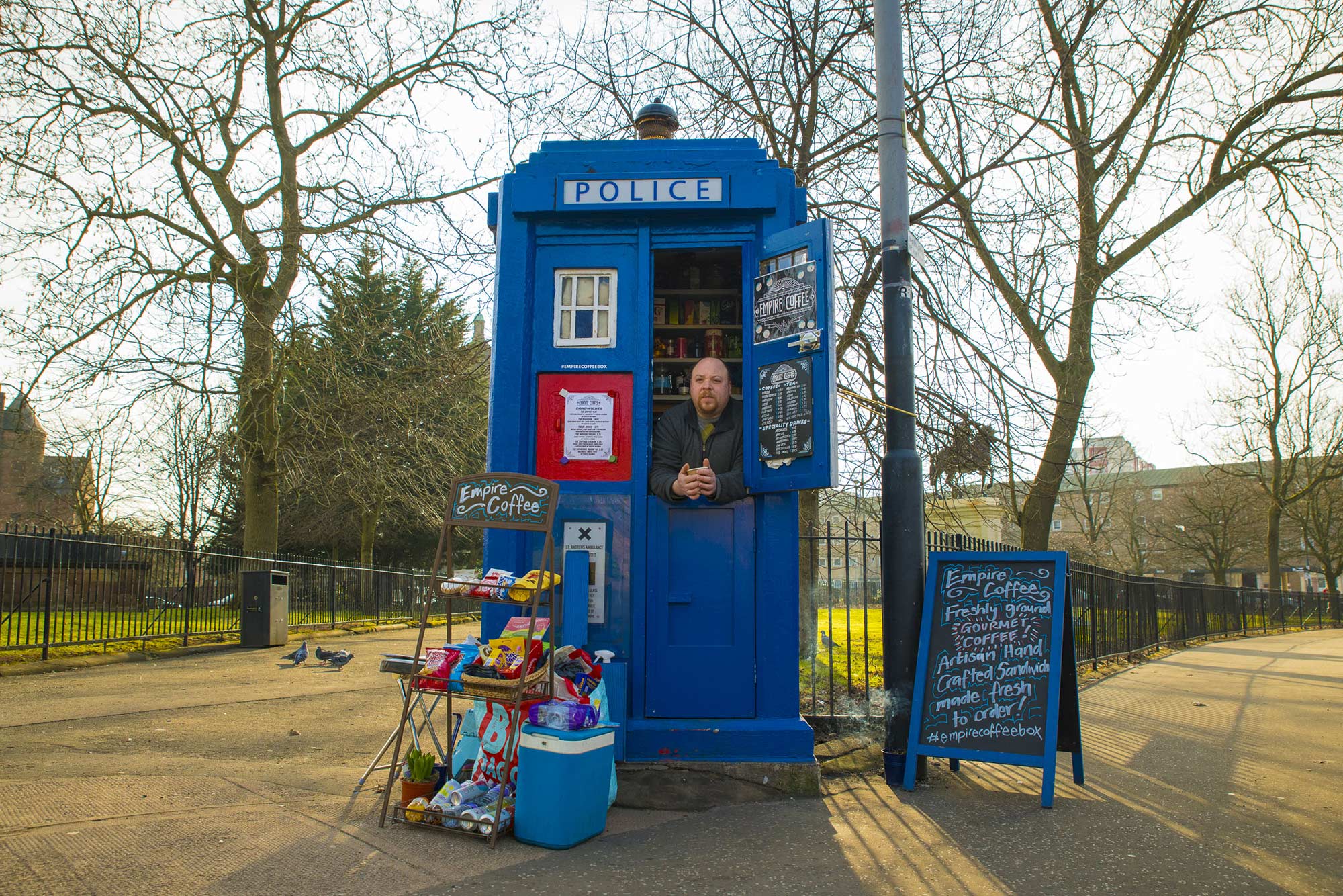 A coffee at the police station!